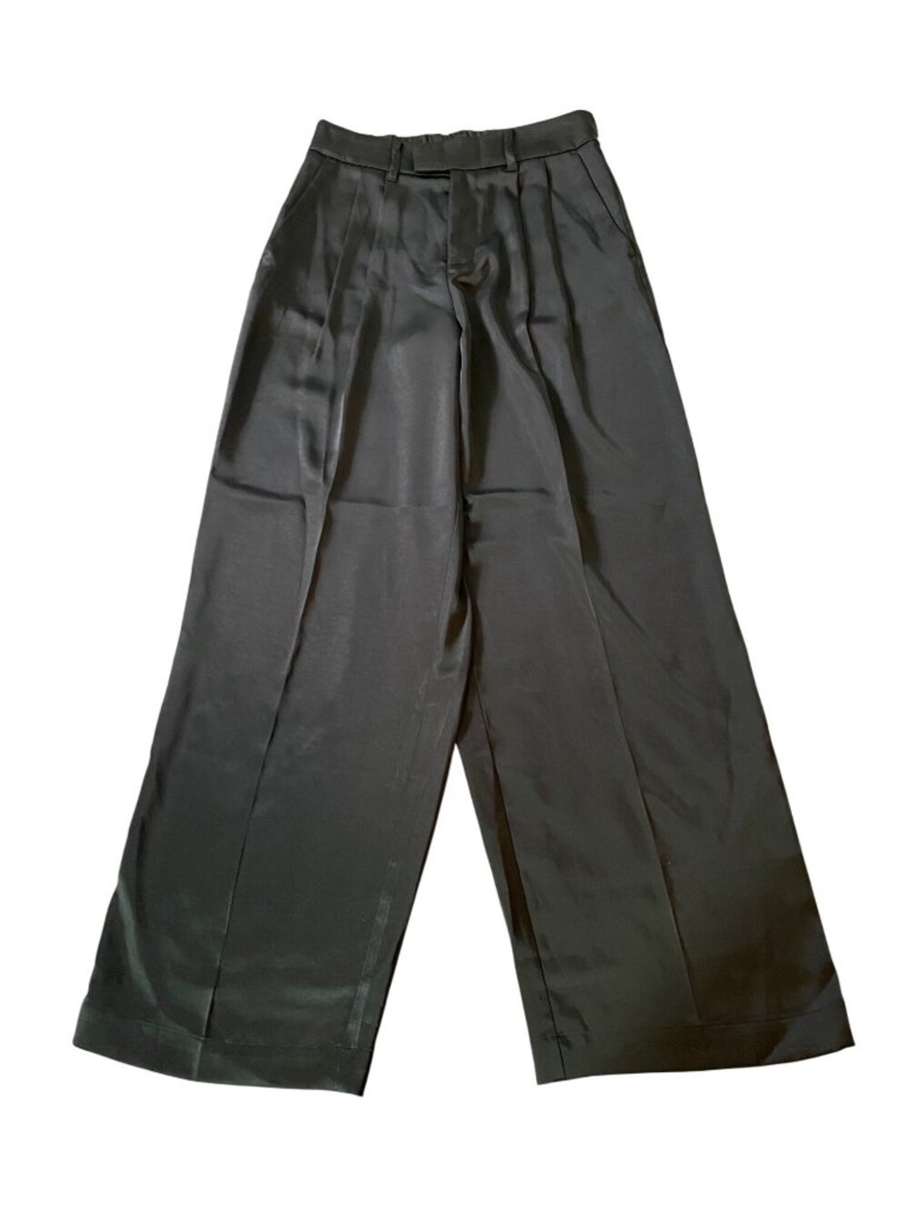 NWT A New Day Black Wide-Leg Pants Elastic Waist Lightweight Size 2